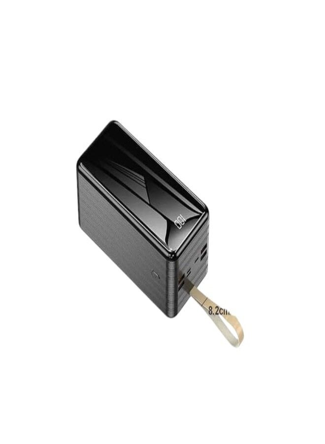 Denx 100000mAh Quick Charging Power Bank – 22.5W USB-C PD Output, Multi-Port Portable Battery Pack with Premium Black & Wooden Finish for Phones, Tablets & USB Devices - Image 1